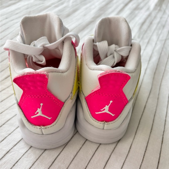 Nike Air Jordan 4 Retro Lemon Venom Pink toddler 7c - Picture 5 of 8